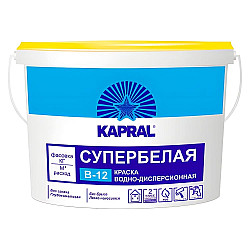 Краска Kapral В-12 супербелая 7.5 кг