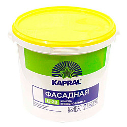 Краска Kapral Е-20 фасадная белая 3.75 кг