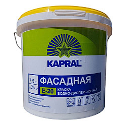 Краска Kapral Е-20 фасадная белая 7.5 кг