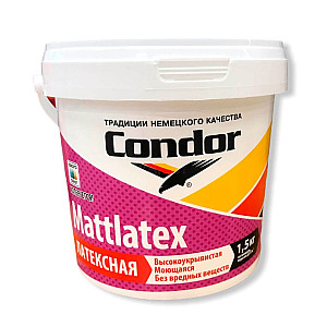 Краска Condor Mattlatex латексная моющаяся белая 1.5 кг
