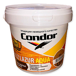 Лак защитно-декоративный Condor Holz Lazur Aqua дуб 0.9 кг