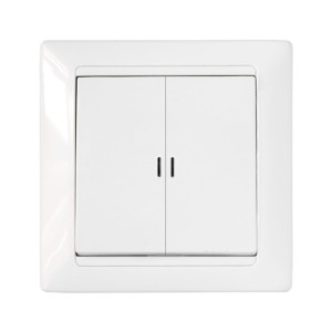 Выключатель Bylectrica Стиль С5 10-815 2 клавиши со световой индикацией белый