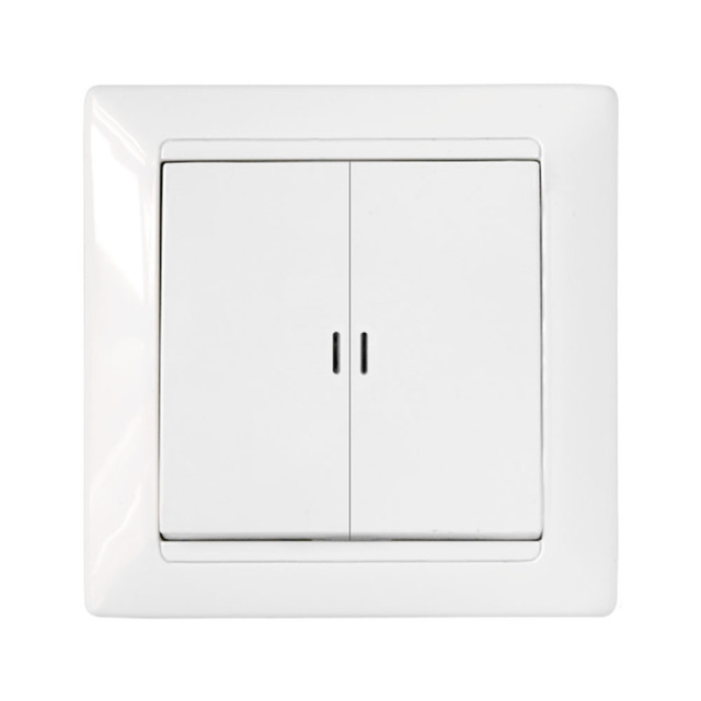 Выключатель Bylectrica Стиль С5 10-815 2 клавиши со световой индикацией белый