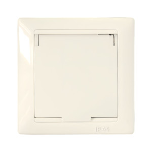 Розетка Bylectrica Стиль РС16-312 1 место с заземлением брызгозащищенная бежевая