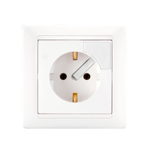 Розетка Bylectrica Стиль РС16-368 1 место с заземлением с выталкивателем белая