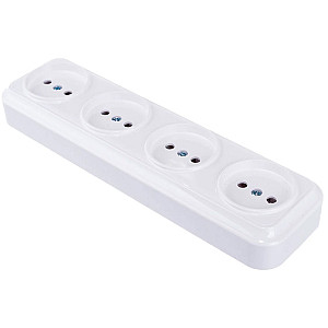 Розетка Bylectrica Вариант РА16-0181 4 места без заземления