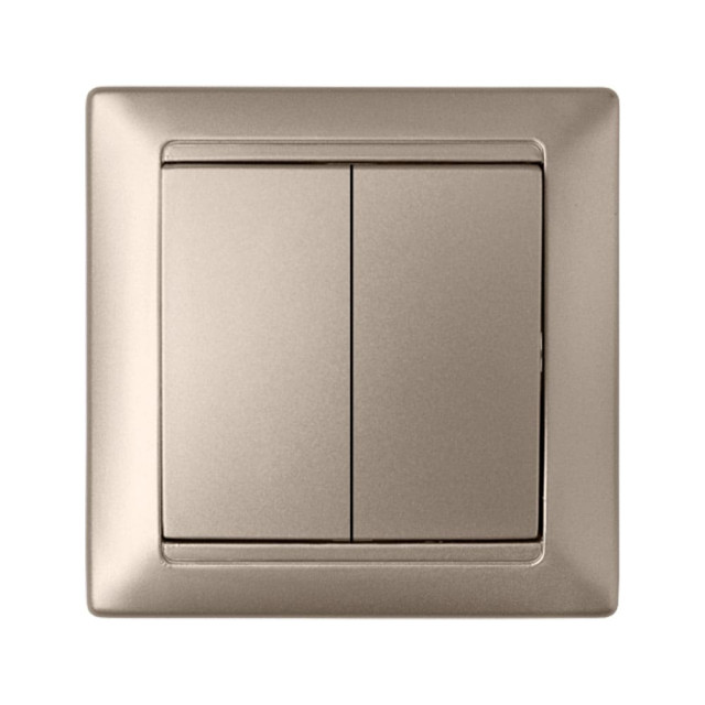 Выключатель Bylectrica Стиль С5 10-803 2 клавиши шампань