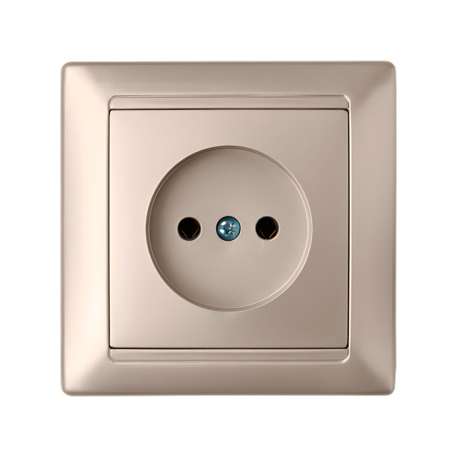 Розетка Bylectrica Стиль РС16-305 1 место без заземления шампань