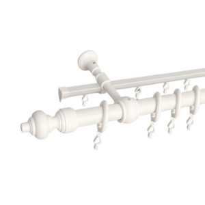 Карниз металлический Delfa Стандарт СК-200/240/1Ш-3 белый 2.4 м