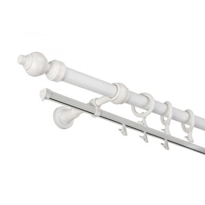 Карниз металлический Delfa Стандарт СК-200/300/1Ш-3 белый 3 м