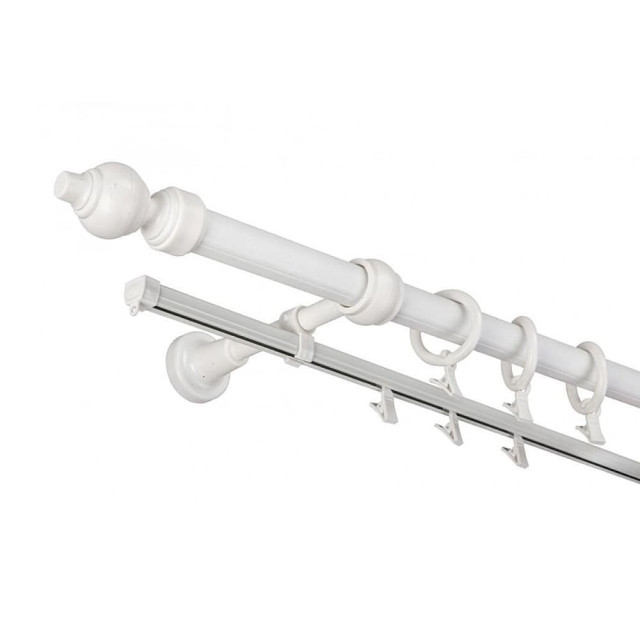 Карниз металлический Delfa Стандарт СК-200/300/1Ш-3 белый 3 м