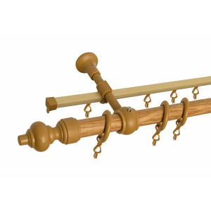 Карниз металлический Delfa Стандарт СК-215/240/1Ш-3 дуб 2.4 м