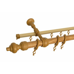 Карниз металлический Delfa Стандарт СК-215/300/1Ш-3 дуб 3 м