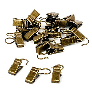 Зажим для металлических колец Delfa СЗФ-9024 золото антик 20 шт