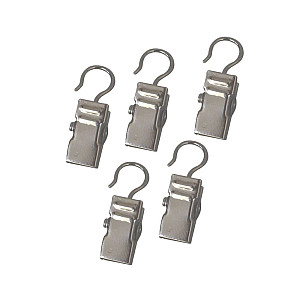 Зажим для металлических колец Delfa СЗФ-9029 хром матовый 20 шт