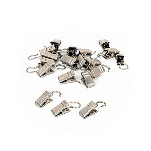 Зажим для металлических колец Delfa СЗФ-9029 хром матовый 20 шт