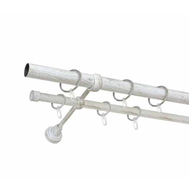 Карниз металлический Delfa СМ-3352/200/2Р белое золото 2 м