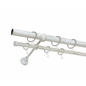 Карниз металлический Delfa СМ-3352/240/2Р белое золото 2.4 м