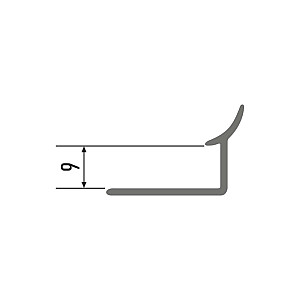 Порог КТМ-2000 357-01А серебро 2.5 м