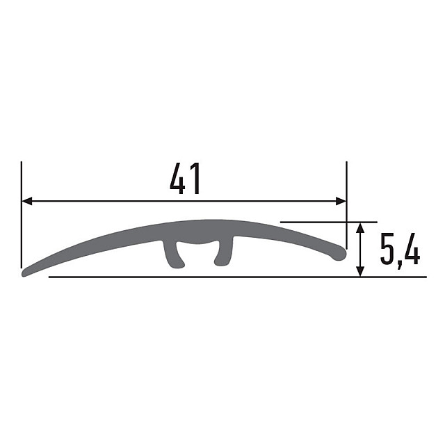 Порог КТМ-2000 72-618Т дуб снежный 41 мм 1.8 м