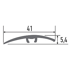 Порог КТМ-2000 72-013К белый 41 мм 0.9 м