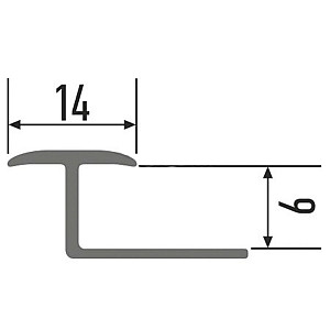 Порог КТМ-2000 314-408М ясень темный 2.7 м
