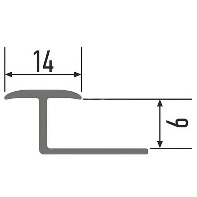 Порог КТМ-2000 314-408М ясень темный 2.7 м