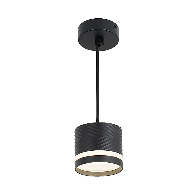 Светильник подвесной TruEnergy TruEnergy 21014 граненый с матовым кольцом под лампу с цоколем GX53 82*70 мм черный