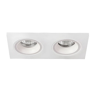 Светильник встраиваемый TruEnergy Simple 21241 двойной под лампы 2*GU10 прямоугольный белый