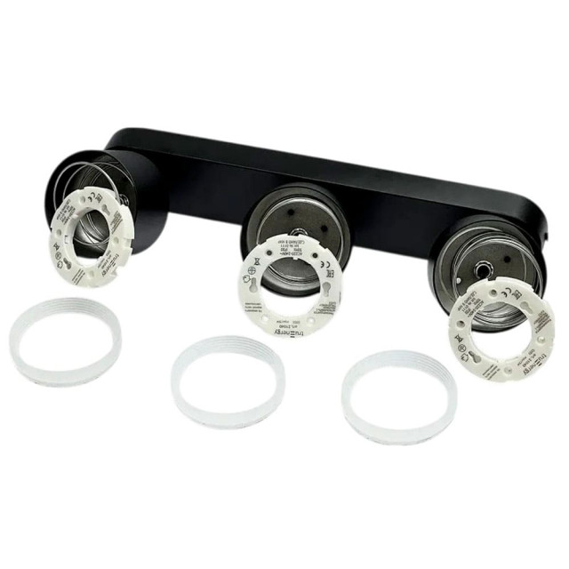 Светильник накладной TruEnergy Modern 21040 поворотный спот с матовым кольцом трехламповый 3*GX53 черный