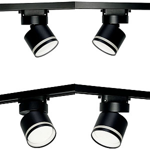 Светильник трековый TruEnergy Track 21131 однофазный поворотный с матовым кольцом под лампу GX53 черный