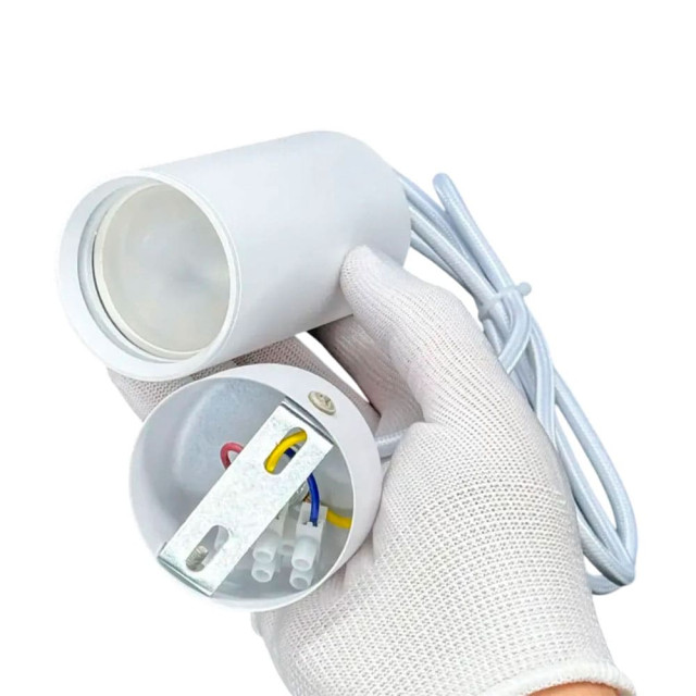 Светильник подвесной TruEnergy Modern 21329 под лампу с цоколем GU10 55*100 мм алюминий белый