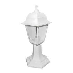Светильник Элект НТУ 04-60-001 У1 Оскар садово-парковый четырехгранник стойка ромб рельеф белый