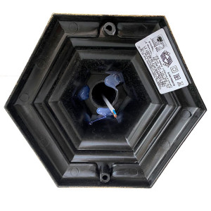 Светильник Элект НТУ 06-60-002 У1 Оскар 3 садово-парковый шестигранный стойка ромб рельеф черный под бронзу