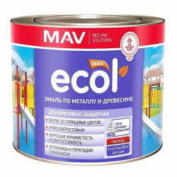 Эмаль MAV Ecol ПФ-115 по металлу и древесине зеленая глянцевая 2.4 л
