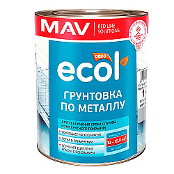 Грунтовка MAV Ecol ГФ-021 по металлу красно-коричневая 1 л