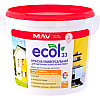 Краска MAV Ecol 33 универсальная для наружных и внутренних работ белая матовая 5 л