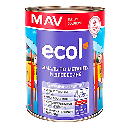 Эмаль MAV Ecol ПФ-115 по металлу и древесине красно-коричневая 2.4 л