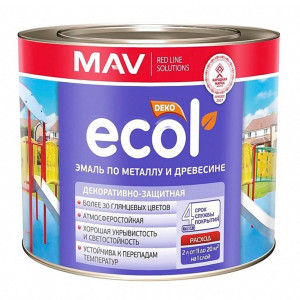 Эмаль MAV Ecol ПФ-115 по металлу и древесине защитная глянцевая 2.4 л