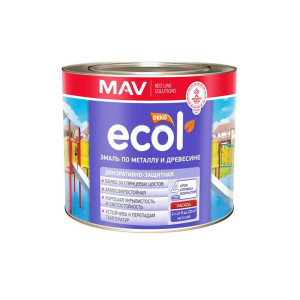 Эмаль MAV Ecol ПФ-115 по металлу и древесине защитная глянцевая 2.4 л