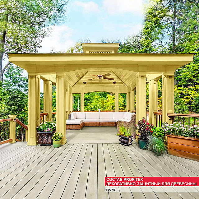 Состав декоративно-защитный MAV Profitex для древесины сосна 3 л