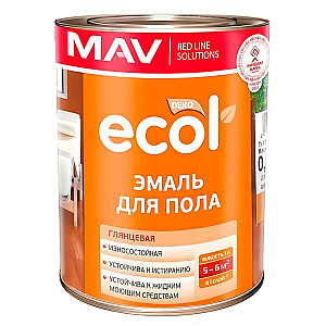 Эмаль для пола MAV Ecol ПФ-266 желто-коричневая глянцевая 1 л