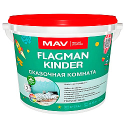 Краска MAV Flagman Kinder интерьерная белая полуматовая 5 л