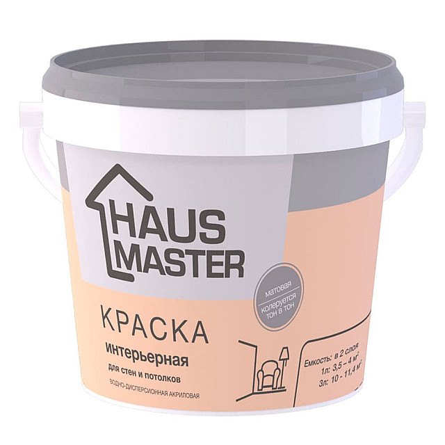 Краска MAV Haus Master интерьерная белая матовая 1 л