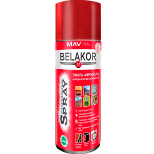Эмаль-аэрозоль MAV Belakor 17 алкидная RAL3005 винно-красный глянцевая 520 мл
