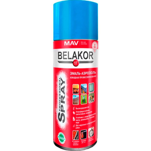 Эмаль-аэрозоль MAV Belakor 17 алкидная RAL5015 небесно-синий глянцевая 520 мл