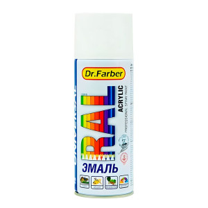 Эмаль-аэрозоль MAV Dr. Farber 07596-270 акриловая универсальная RAL 9003 сигнальный белый глянцевая 520 мл