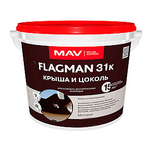 Краска MAV Flagman 31к для крыши и цоколя графит матовая 11 л