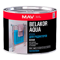 Краска MAV Belakor Aqua для радиаторов белая полуматовая 0.5 л