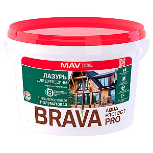 Лазурь MAV Brava Aqua Protect Pro бесцветная полуматовая 1 л